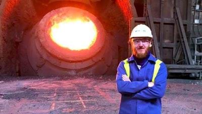 Laser monitoring of molten steel