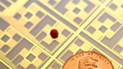 Lab-on-a-chip moves droplets via sound waves