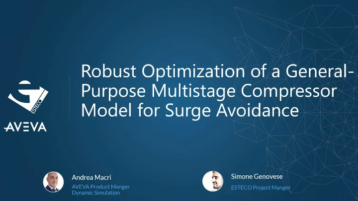 Robust Design Optimization of a Multistage Compressor for Surge Avoidance - sponsored by Aveva