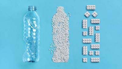 LEGO makes bricks from recycled plastic bottles