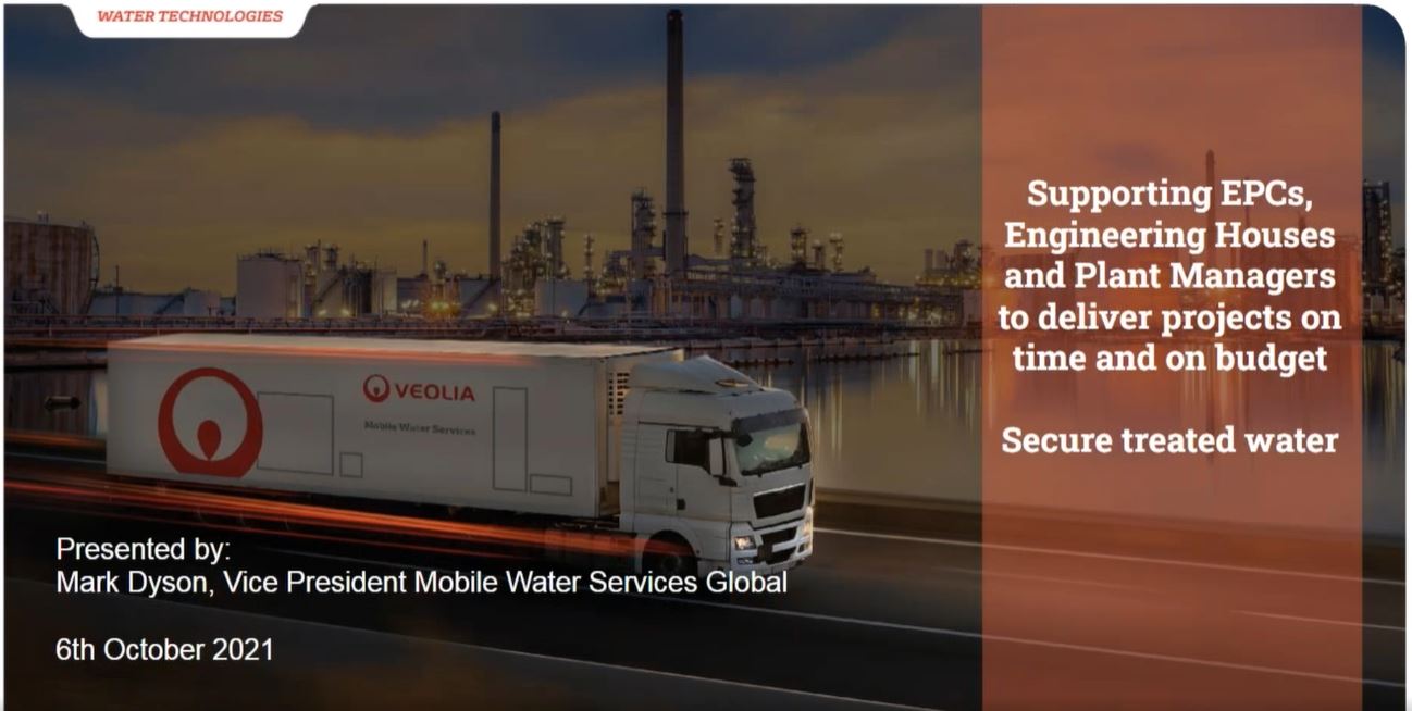Deliver your project on time and in budget: secure treated water - sponsored by Veolia