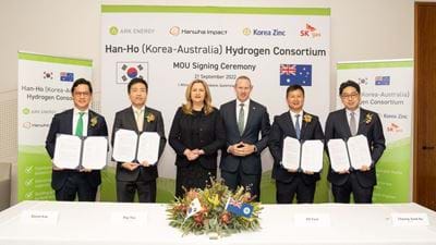 Korean partners plan major export of ammonia from Australia