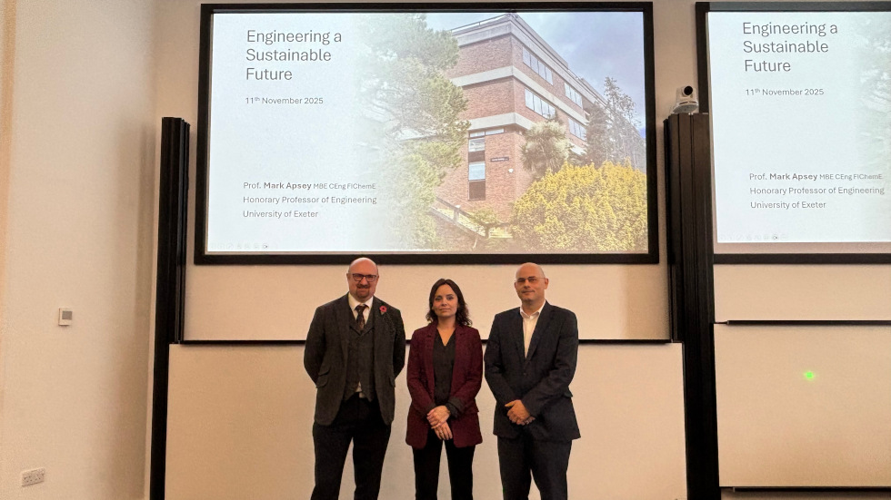 Apsey awarded honorary professorship from University of Exeter